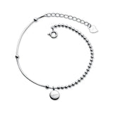 Minimalist 925 Sterling Silver Lucky Charm Bracelet for Women