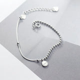 Minimalist 925 Sterling Silver Lucky Charm Bracelet for Women