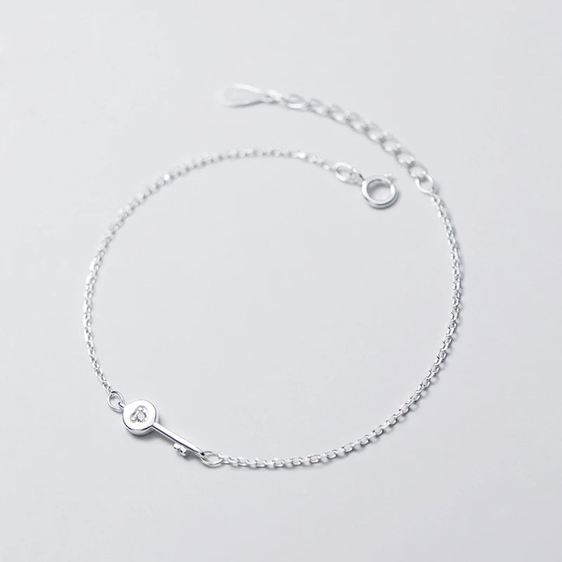 Fine Silver 925 Key Bracelet for Women