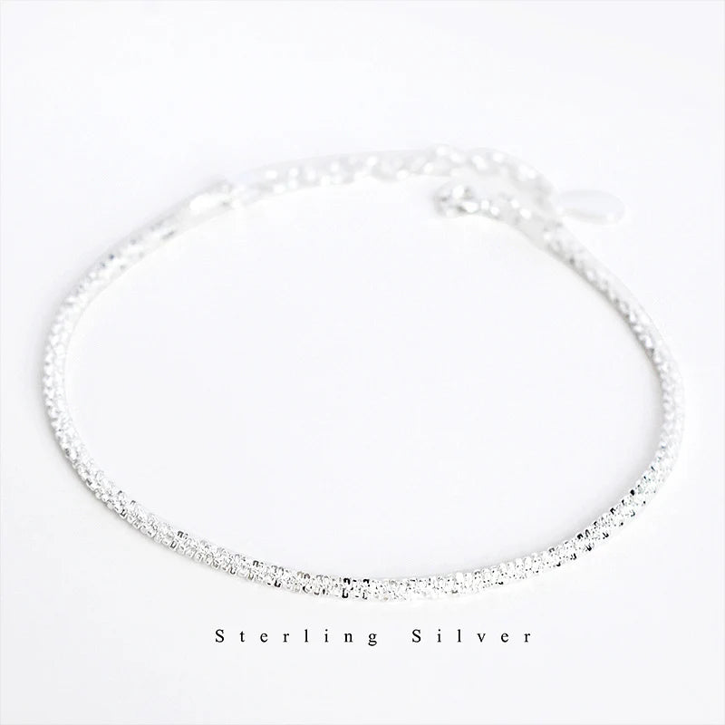Minimalist Silver 925 Sterling Women's Bracelet