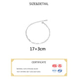 925 Silver Heart Bracelet Women Love Charm Toggle Clasp