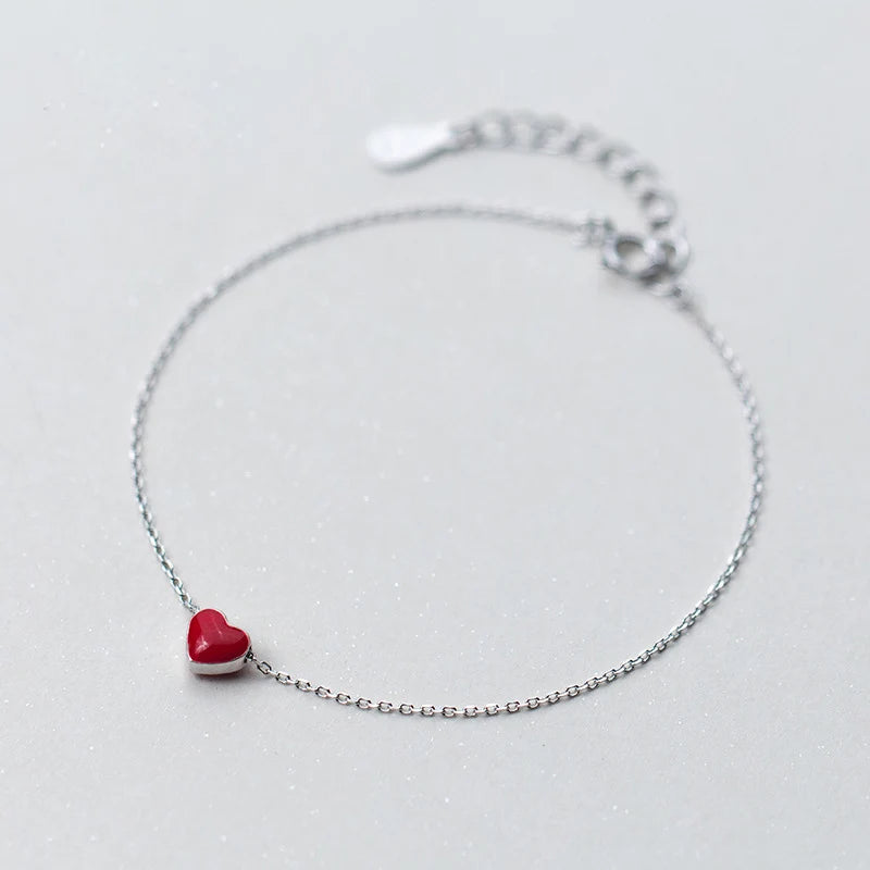 Women's Sterling Silver Heart Bracelet
