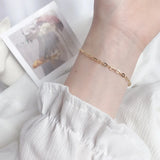 925 Silver Heart Bracelet Women Love Charm Toggle Clasp