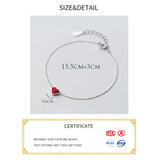 Women's Sterling Silver Heart Bracelet