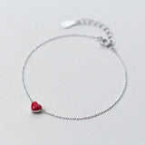 Women's Sterling Silver Heart Bracelet