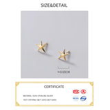 Sterling Silver Star Stud Earrings Women 925 Silver Jewelry