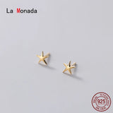 Sterling Silver Star Stud Earrings Women 925 Silver Jewelry
