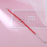 925 Silver Heart Red Rope Bracelet Women Girls Lucky Jewelry