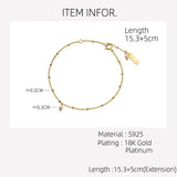 925 Sterling Silver Women's Bracelet Round Bead