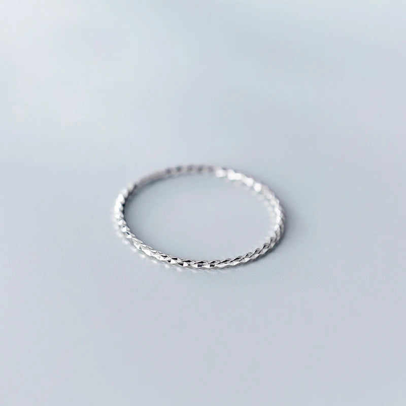 925 Silver Prismatic Women Ring Minimalist Fine Jewelry All Finger