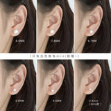 Real Pearl Stud Earrings 925 Silver Small Freshwater Natural Pearl Earrings