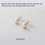Real Pearl Stud Earrings 925 Silver Small Freshwater Natural Pearl Earrings