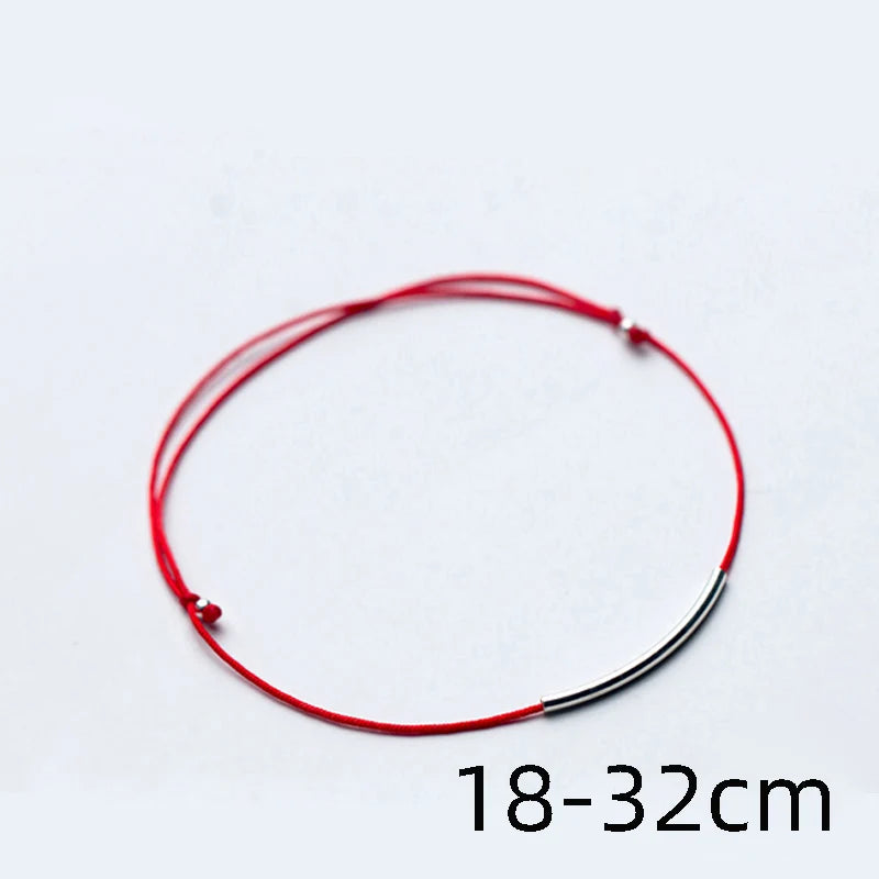 Red Thread Hand Bracelet 925 Sterling Silver Rope Bracelets Women