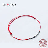Red Thread Hand Bracelet 925 Sterling Silver Rope Bracelets Women