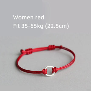 925 Silver Red Thread Bracelet for Couple