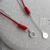 Red Thread 925 Silver Bracelet for Women Bead Rope Bracelet