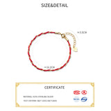 Red Thread Hand 925 Silver Bracelet Women