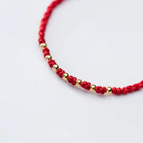 Red Thread 925 Sterling Silver Bracelet for Women