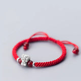 999 Silver Zodiac Red Rope Women Bracelet Hand Line String Bracelet