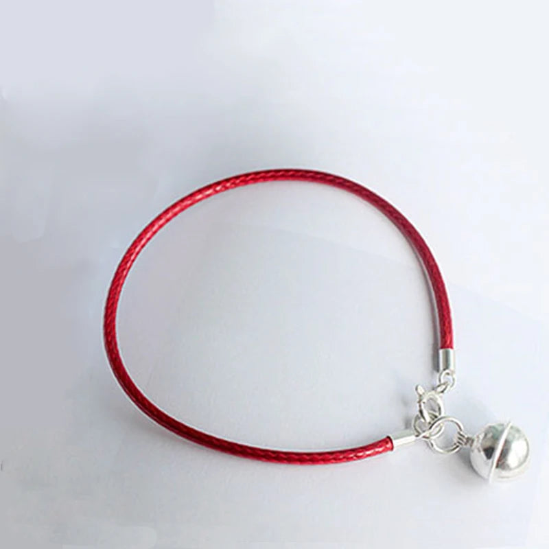 925 Bell Charm Red Rope Bracelet Red Thread Hand Line String