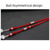 Lucky Bead Red Thread Hand Bracelet Silver 925