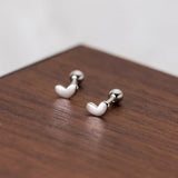 Small Heart Women's Earrings Silver 925 Ear Piercing