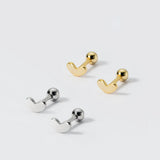 Small Heart Women's Earrings Silver 925 Ear Piercing