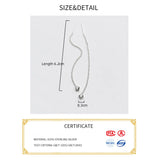 Silver 925 Square Bead Dangling Earrings For Women