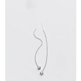 Silver 925 Square Bead Dangling Earrings For Women