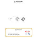 Square Earrings Studs 925 Sterling Silver Minimalist Stud Earrings For Women