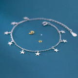 Star Charm Bracelet 925 Sterling Silver Chain Women's Bracelet