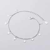 Star Charm Bracelet 925 Sterling Silver Chain Women's Bracelet