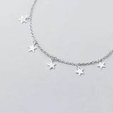 Star Charm Bracelet 925 Sterling Silver Chain Women's Bracelet