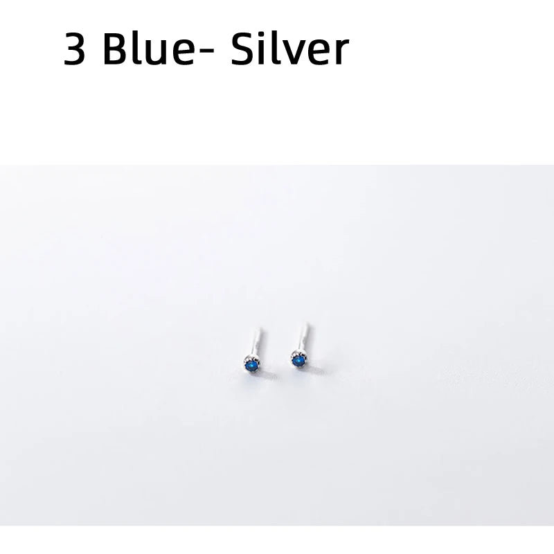 Mini Sterling Silver Stud Earrings for Women Girls