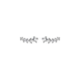 Sterling Silver Small Row Shine Earrings for Women