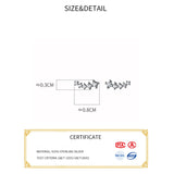 Sterling Silver Small Row Shine Earrings for Women
