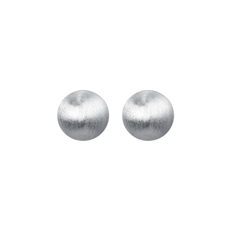 Ball Silver 925 Stud Earrings For Women Pierced Silver Female Earring