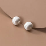 Ball Silver 925 Stud Earrings For Women Pierced Silver Female Earring
