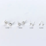 925 Silver Ball Knot Stud Earrings Minimalist Design