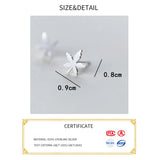 Maple Leaf Stud Earrings 925 Silver Minimalist Women Jewelry