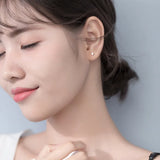 925 Silver Rectangle Stud Earrings Minimalist Jewelry