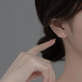 Tiny Heart Stud Earrings 925 Sterling Silver Small Silver Earrings For Women