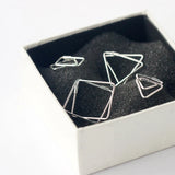 Triangle Hoop Earrings Silver 925 Minimalist Women Jewelry