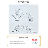 Triangle Hoop Earrings Silver 925 Minimalist Women Jewelry