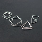 Triangle Hoop Earrings Silver 925 Minimalist Women Jewelry
