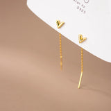 925 Silver Tassel Drop Earrings Fine Jewelry Dangle Hanging Chain
