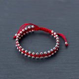 925 Sterling Silver Red Thread Bracelet for Women