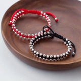 925 Sterling Silver Red Thread Bracelet for Women