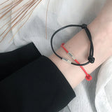 925 Sterling Silver Red Thread Bracelet for Couples