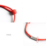 925 Sterling Silver Red Thread Bracelet for Couples
